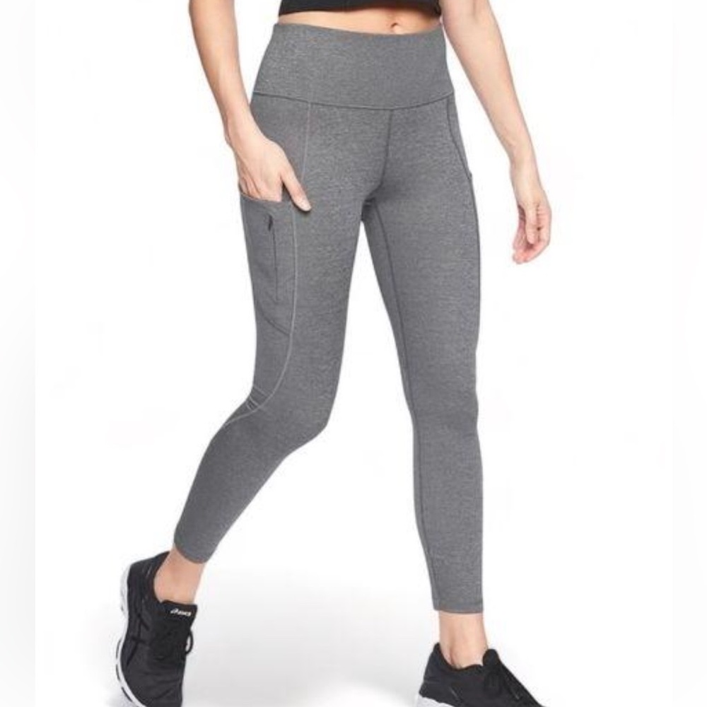 Athleta All In 7/8 Tight in Heather Gray